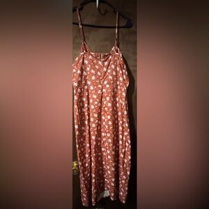4/$15 item Floral Midi Dress in Brown